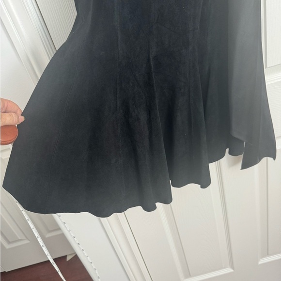 Gorgeous fall winter formal suede and satin gown. EUC worn once! - Picture 4 of 5